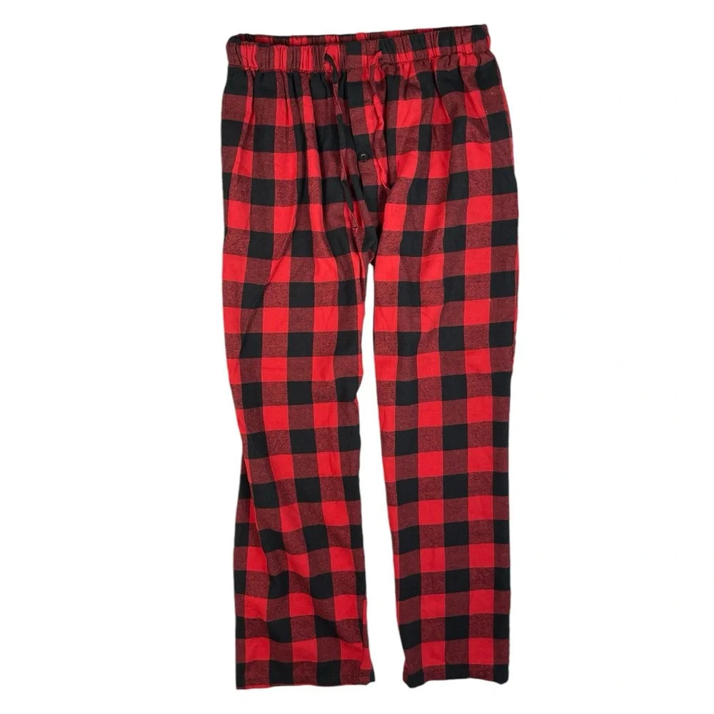 MJ505 Men’s Buffalo Plaid Christmas Holiday Pajama Pants XL